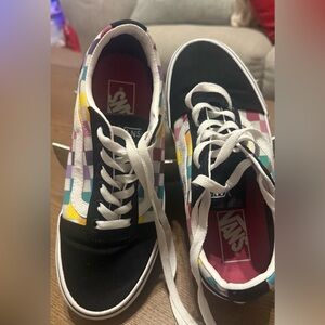 Vans Women's Colorful Checkered Sneakers
